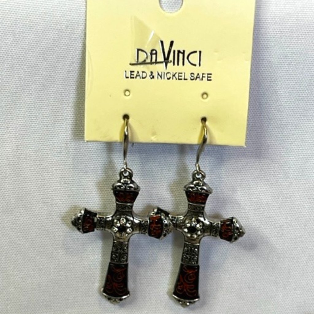 Davinci Cross Earrings 10$
